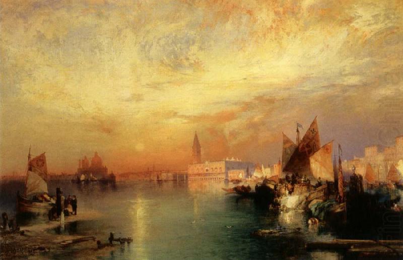 Moran, Thomas Sunset Venice china oil painting image